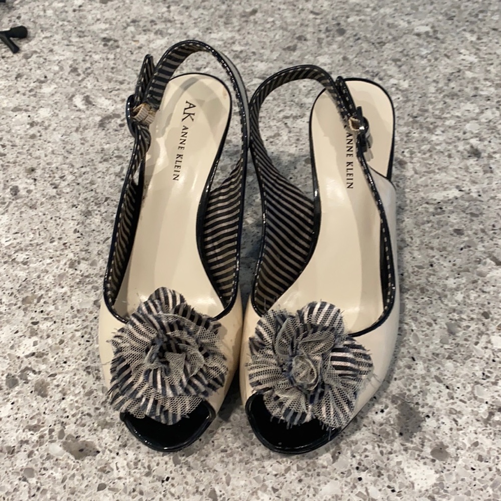Anne Klein cream and black heels.